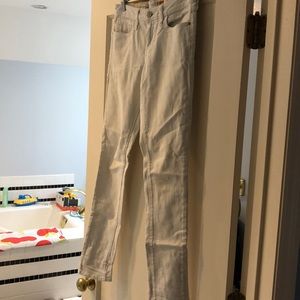 anthropologie white skinny jeans!